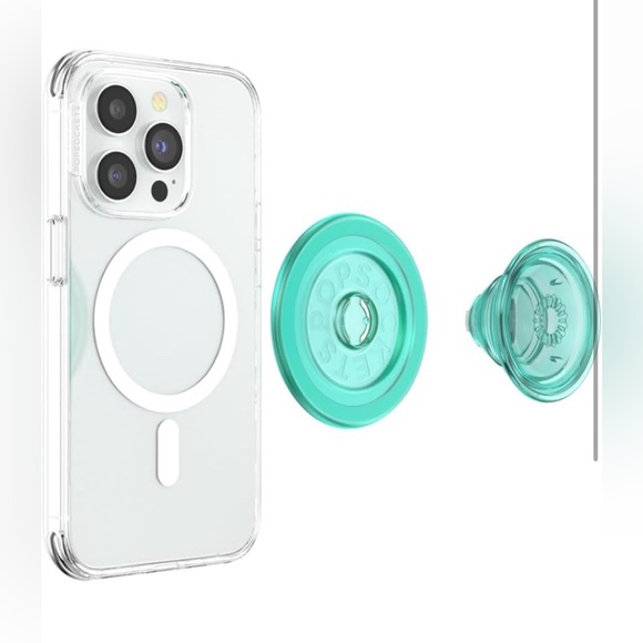 PopSockets Phone Grip Compatible with MagSafe - Translucent Mint NWT - Picture 4 of 9
